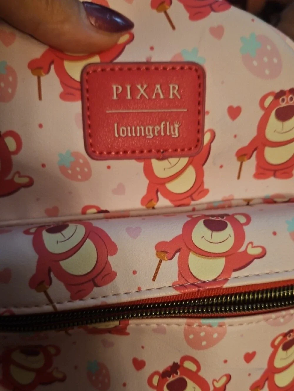 Loungefly Pink Lotso Mini Backpack